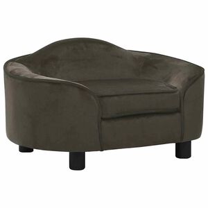 vidaXL Pohovka pro psy tmavě &scaron;ed&aacute; 67 x 47 x 36 cm ply&scaron;