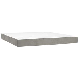 vidaXL Ta&scaron;tičkov&aacute; matrace středn&iacute; tvrdost světle &scaron;ed&aacute; 180 x 200 x 20 cm samet