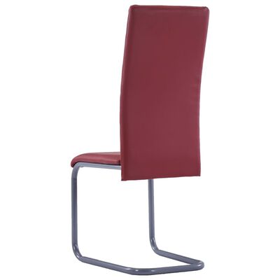 vidaXL Konzolové jídelní židle 4 ks červené umělá kůže