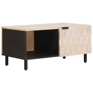 vidaXL Konferenčn&iacute; stolek B&iacute;l&aacute; 80 x 50 x 40 cm Masivn&iacute; mangov&eacute; dřevo
