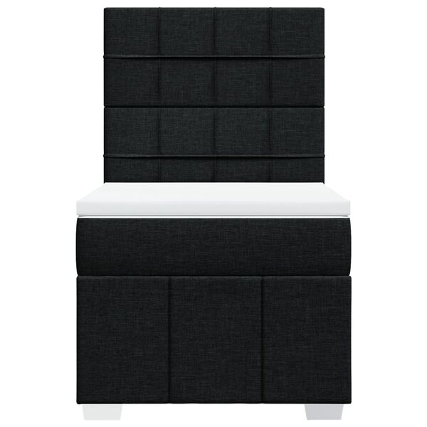 vidaXL Box spring postel s matrac&iacute; čern&aacute; 100 x 200 cm textil