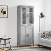 vidaXL Skř&iacute;ň highboard betonově &scaron;ed&aacute; 69,5x34x180 cm kompozitn&iacute; dřevo