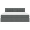 vidaXL Postel s úložným prostorem a matrací Tmavě šedá 160 x 200 cm
