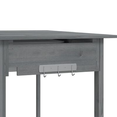 vidaXL Přesazovací stůl se dřezem šedý 147,5x44x139,5 cm masivní jedle