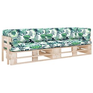 vidaXL 2m&iacute;stn&aacute; pohovka z palet s podu&scaron;kami impregnovan&aacute; borovice