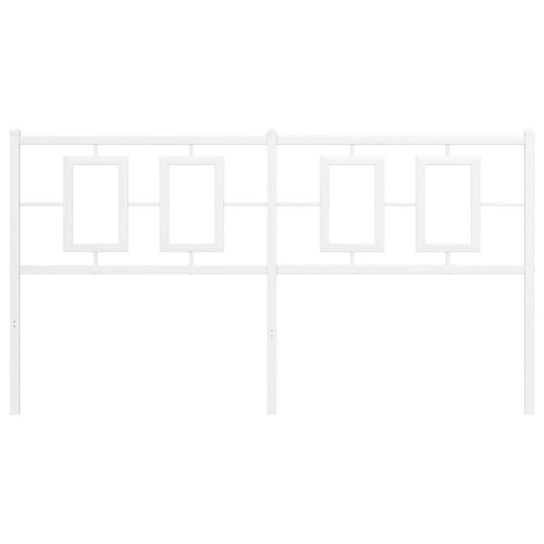 vidaXL Kovov&eacute; čelo postele b&iacute;l&eacute; 160 cm