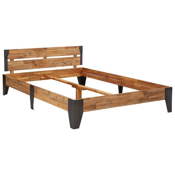 vidaXL R&aacute;m postele masivn&iacute; ak&aacute;ciov&eacute; dřevo brou&scaron;en&yacute; povrch 160 x 200 cm