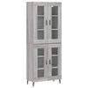 vidaXL Skř&iacute;ň highboard &scaron;ed&aacute; sonoma 69,5 x 34 x 180 cm kompozitn&iacute; dřevo