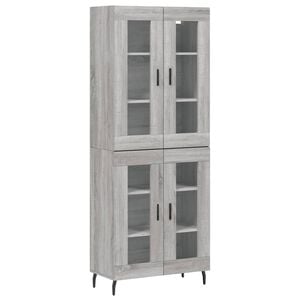 vidaXL Skř&iacute;ň highboard &scaron;ed&aacute; sonoma 69,5 x 34 x 180 cm kompozitn&iacute; dřevo