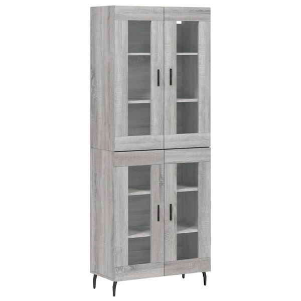 vidaXL Skř&iacute;ň highboard &scaron;ed&aacute; sonoma 69,5 x 34 x 180 cm kompozitn&iacute; dřevo