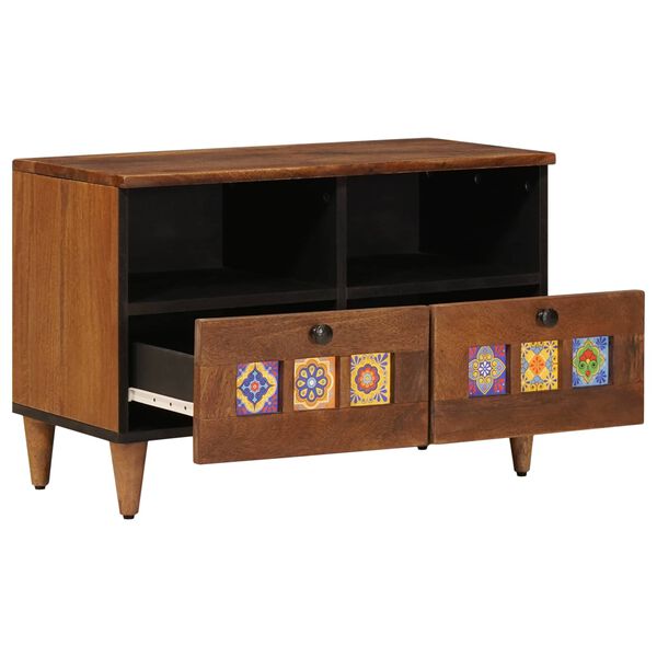 vidaXL Konferenčn&iacute; stolek Hněd&aacute; 80 x 54 x 40 cm Masivn&iacute; mangov&eacute; dřevo