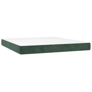vidaXL Ta&scaron;tičkov&aacute; matrace středn&iacute; tvrdost tmavě zelen&yacute; 180 x 200 x 20 cm samet