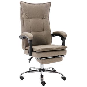 vidaXL Kancel&aacute;řsk&aacute; židle taupe textil