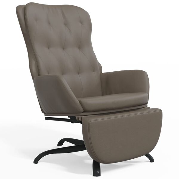 vidaXL Relaxačn&iacute; křeslo s podnožkou antracitově &scaron;ed&eacute; uměl&aacute; kůže