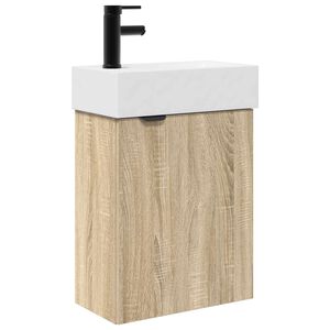 vidaXL Koupelnov&aacute; skř&iacute;ň s &uacute;loži&scaron;těm Sonoma dub 45,5 x 22,5 x 84 cm