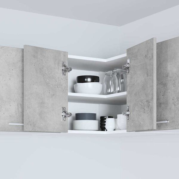 vidaXL Z&aacute;věsn&aacute; skř&iacute;ňka Betonov&aacute; &scaron;ed&aacute; a b&iacute;l&aacute; 57 x 57 x 40 cm