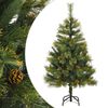 vidaXL Uměl&yacute; skl&aacute;pěc&iacute; v&aacute;nočn&iacute; stromek s &scaron;i&scaron;kami 120 cm
