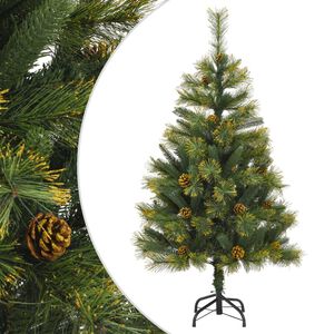 vidaXL Uměl&yacute; skl&aacute;pěc&iacute; v&aacute;nočn&iacute; stromek s &scaron;i&scaron;kami 120 cm