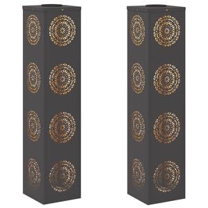 vidaXL Sol&aacute;rn&iacute; LED Cestovn&iacute; Světlo 2 ks Tepl&aacute; b&iacute;l&aacute; 18 x 18 x 80 cm