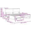 vidaXL R&aacute;m postele s čelo &Scaron;ed&aacute; Sonoma 200 x 200 cm kompozitn&iacute; dřevo