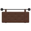vidaXL Z&aacute;věsn&aacute; čeln&iacute; deska N&aacute;stěnn&yacute; Hněd&aacute; 100 cm Uměl&aacute; kůže