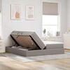 vidaXL Postel s &uacute;ložn&yacute;m prostorem a matrac&iacute; Taupe 200 x 200 cm