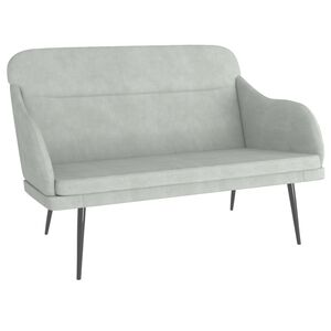 vidaXL Lavice světle &scaron;ed&aacute; 110 x 76 x 80 cm samet