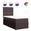 vidaXL Box spring postel s matrac&iacute; tmavě hněd&aacute; 100 x 200 cm textil
