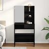 vidaXL Sada toaletn&iacute;ho stolu s polic&iacute; 2 pcs Čern&yacute; dub kompozitn&iacute; dřevo