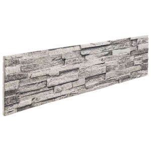 vidaXL N&aacute;stěnn&eacute; panely 10 ks 100 x 25 cm Světle &scaron;ed&aacute; EPS pěna