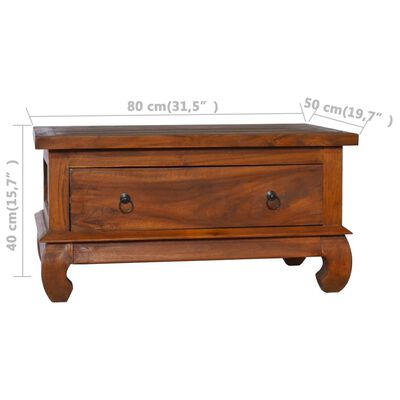 vidaXL Konferenční stolek 80 x 50 x 40 cm masivní teakové dřevo
