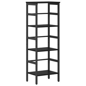 vidaXL Knihovna 3 &uacute;rovn&iacute; 40 x 29,5 x 115 cm Kompozitn&iacute; dřevo Čern&yacute; dub