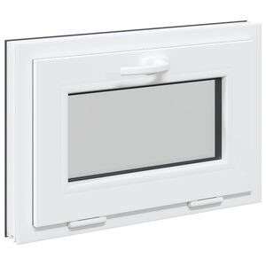 vidaXL Okeno do suter&eacute;nu RISOR 60 x 40 cm PVC a sklo Antracitov&aacute;