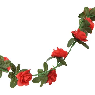 vidaXL Umělé květinové girlandy 6 ks červené 240 cm