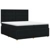vidaXL Postel boxspring s matrac&iacute; s čelo Čern&aacute; 160 x 200 cm Textil