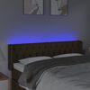 vidaXL Čelo postele s LED tmavě hněd&eacute; 147 x 16 x 78/88 cm textil