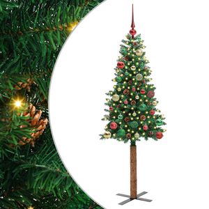 vidaXL &Uacute;zk&yacute; v&aacute;nočn&iacute; stromeček s 150 LED diodami Zelen&aacute; 150 cm