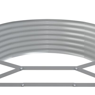 vidaXL Vyvýšený záhon práškově lakovaná ocel 507x100x36 cm šedý