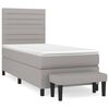 vidaXL Box spring postel s matrac&iacute; světle &scaron;ed&yacute; 100 x 200 cm textil