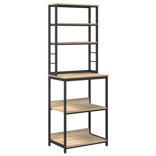 vidaXL Kuchyňská polička Sonoma dub 60 x 40 x 168 cm kompozitní dřevo