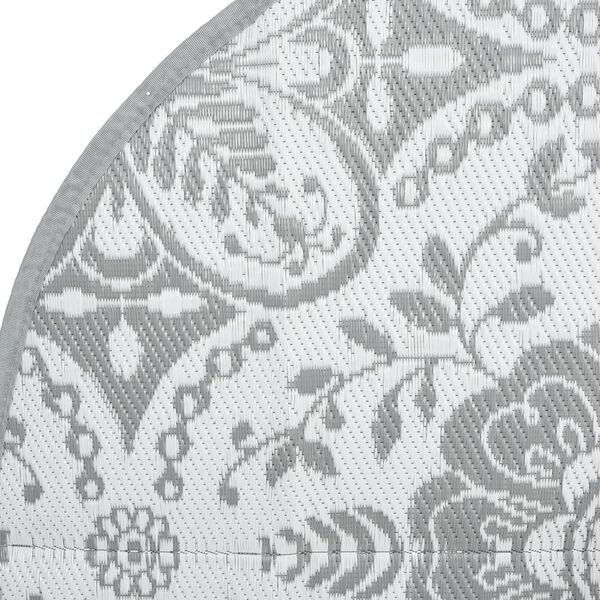 vidaXL Venkovní koberec ARAKIL světle šedá Ø 120 cm PP