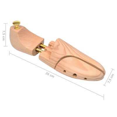 vidaXL Napínáky do bot 5 párů velikost 38–39 masivní borové dřevo