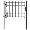 vidaXL Br&aacute;na na plot HORST 100 x 75 cm Kov Čern&yacute; Zamykateln&eacute;