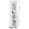 vidaXL Skř&iacute;ň highboard b&iacute;l&aacute; 34,5 x 34 x 180 cm kompozitn&iacute; dřevo