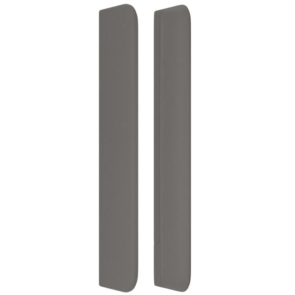 vidaXL Čelo postele typu u&scaron;&aacute;k &scaron;ed&eacute; 83x16x118/128 cm uměl&aacute; kůže