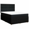 vidaXL Box spring postel s matrac&iacute; čern&aacute; 140x200 cm textil