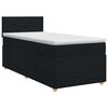 vidaXL Postel boxspring s matrac&iacute; s čelo Čern&aacute; 90 x 200 cm Textil