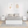 vidaXL Nočn&iacute; stolky 2 pcs B&iacute;l&aacute; 30,5 x 30 x 43 cm kompozitn&iacute; dřevo