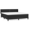 vidaXL Box spring postel s matrac&iacute; čern&aacute; 180x200 cm uměl&aacute; kůže