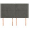 vidaXL Čelo postele typu u&scaron;&aacute;k tmavě &scaron;ed&eacute; 147x16x118/128 cm samet